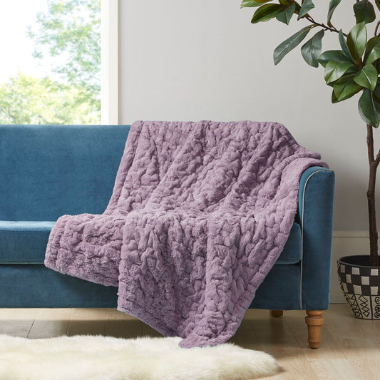 Ruched Throw - Lavender