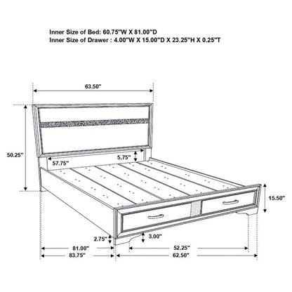 Miranda - Storage Wood Panel Bed CoasterEveryday