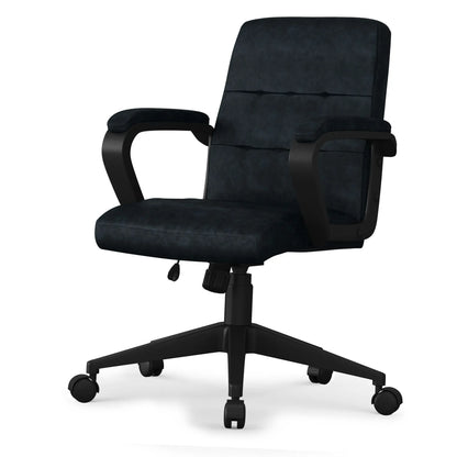 Brewer - Swivel Office Chair - Distressed Blue Simpli-Home