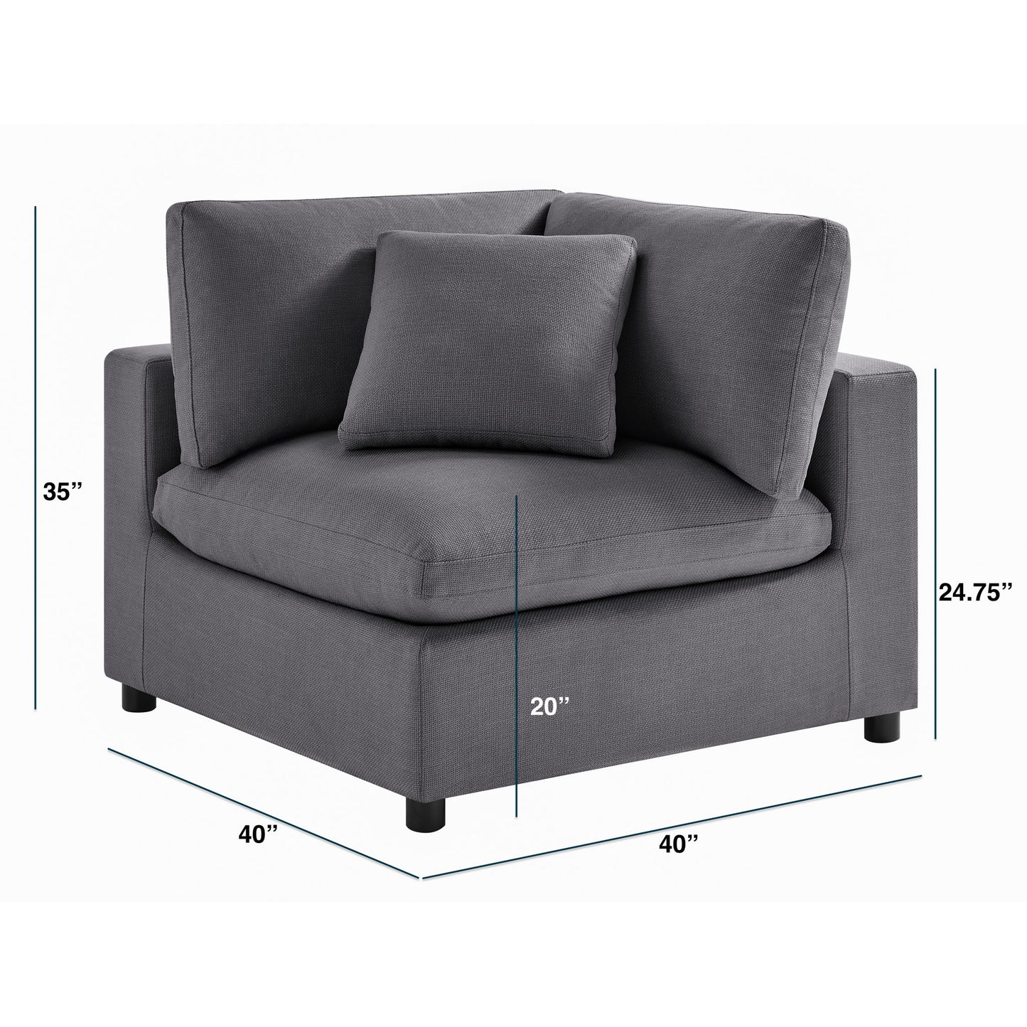 Cassandra - Corner Wedge Chair Ridgecrest Home
