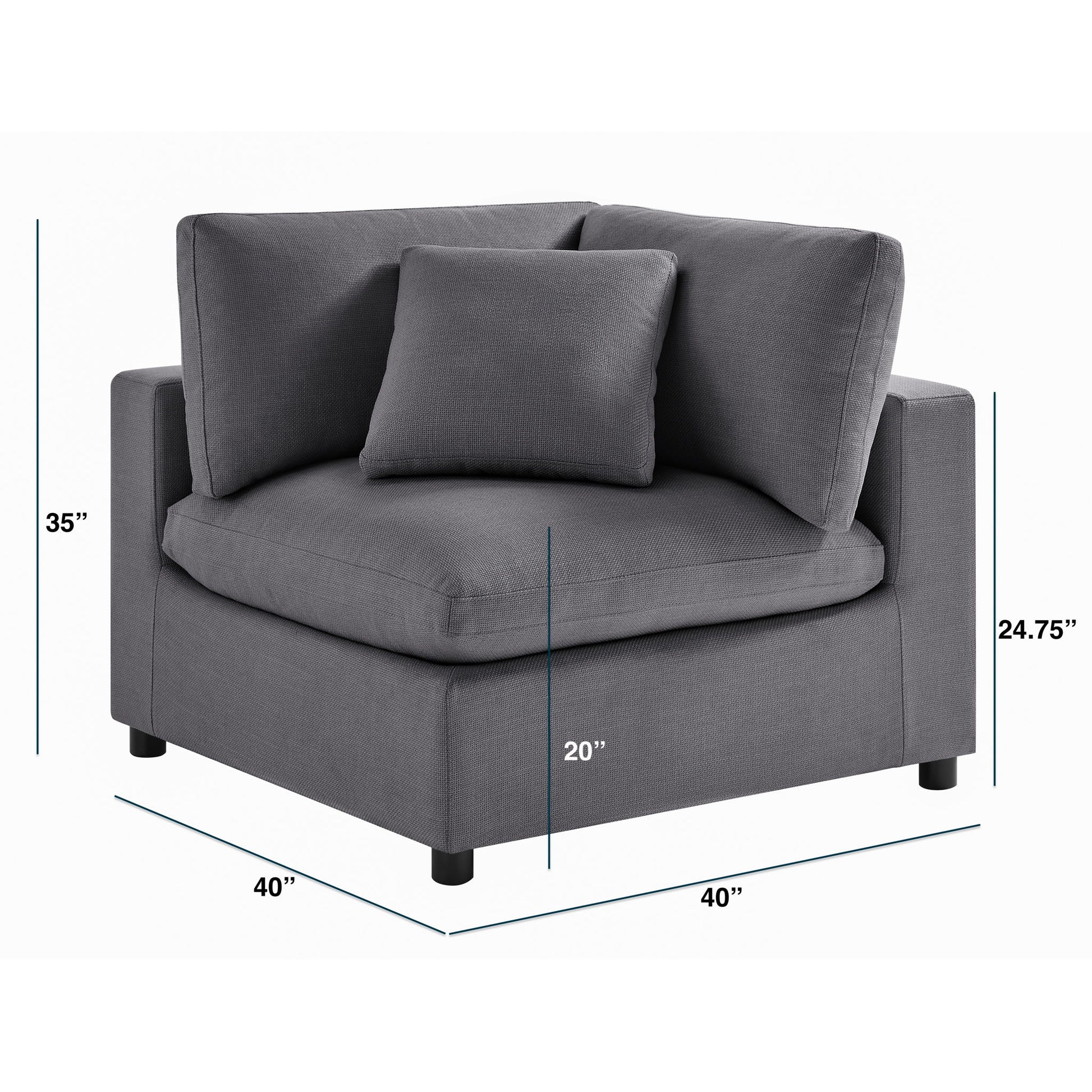 Cassandra - Corner Wedge Chair Ridgecrest Home