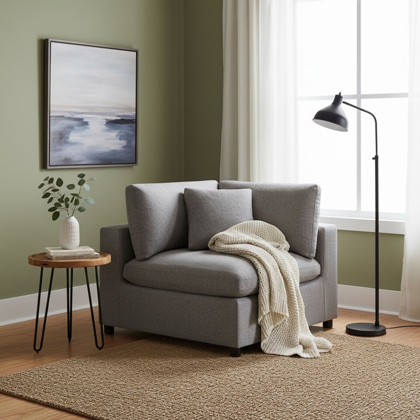 Cassandra - Corner Wedge Chair Ridgecrest Home