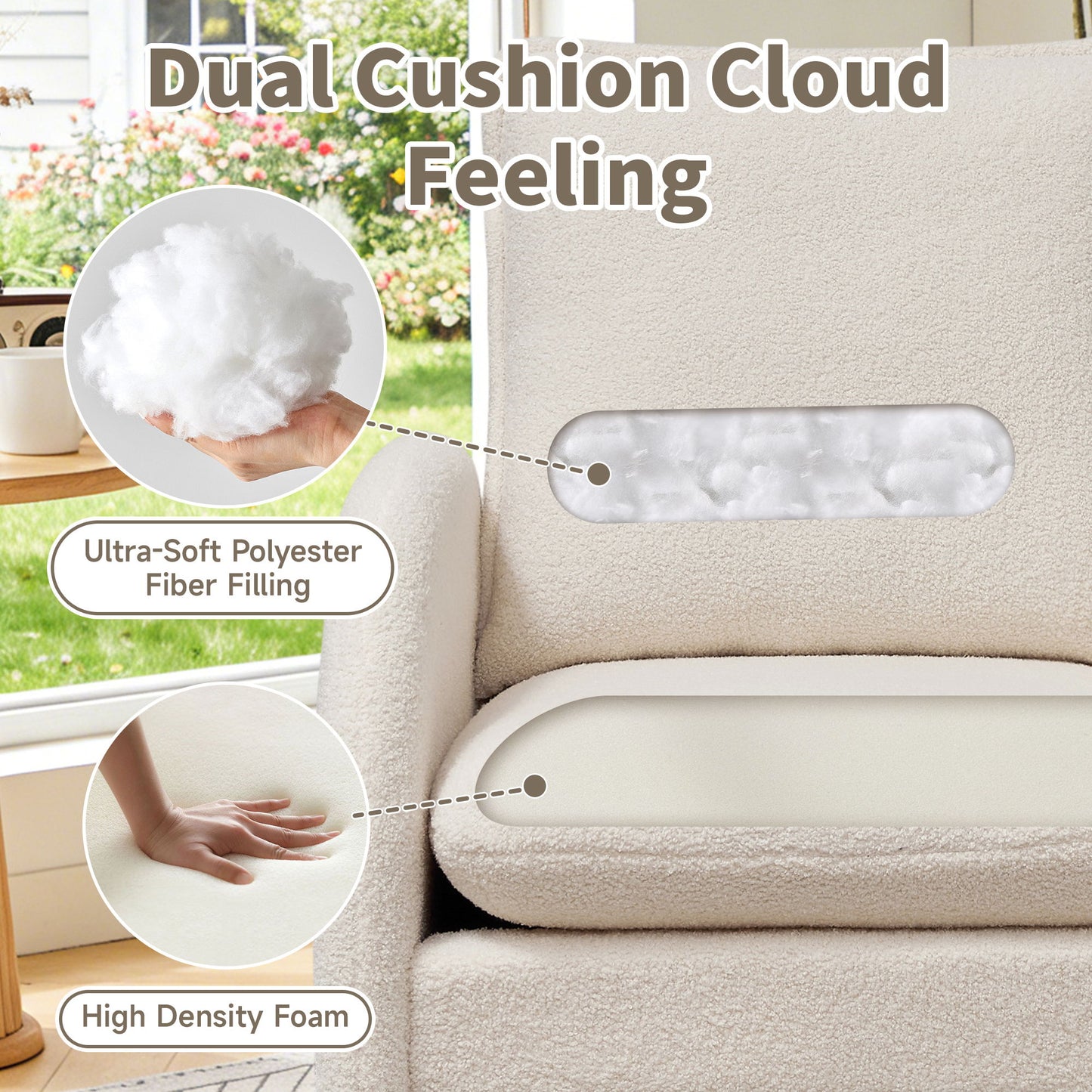 Modern Sherpa Upholstered Accent Chair, Comfortable Living Room Armchair, Lounge Chair For Bedroom, And Office Home Essentials