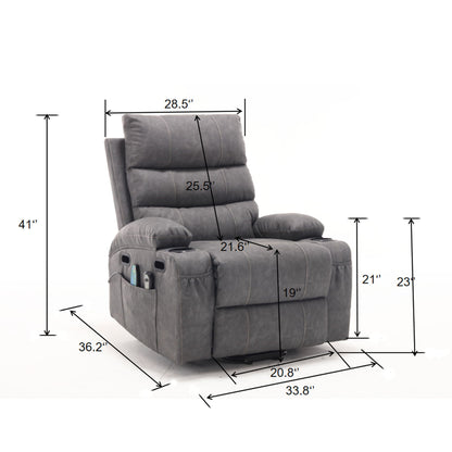 Cozy Electric Power Lift Recliner Chair Sofa For Elderly With Vibration Massage And Lumbar Heat Home Essentials