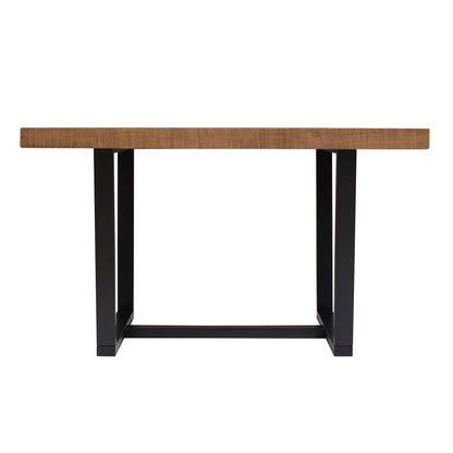 Rustic Metal And Solid Distressed Dining Table Walker Edison