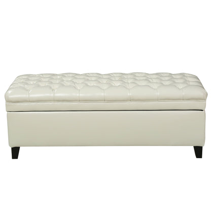 Juliana - Storage Ottoman With Birch Legs Noble House