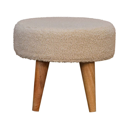Petite Footstool - Cream / Brown Artisan Furniture