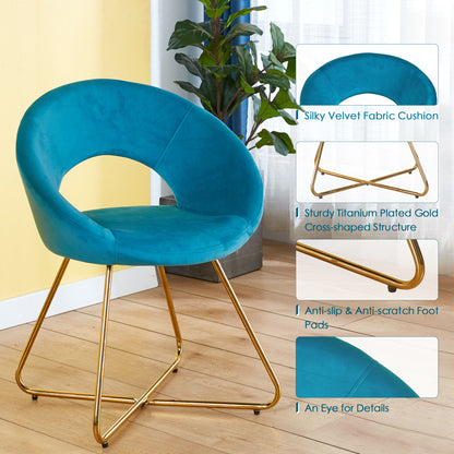 Modern Accent Velvet Lounge Chair Home Essentials