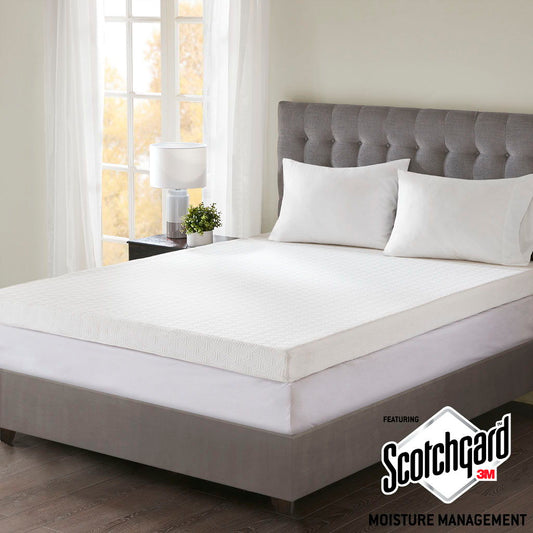 4" Queen Gel Memory Foam Mattress Topper - White Sleep Philosophy