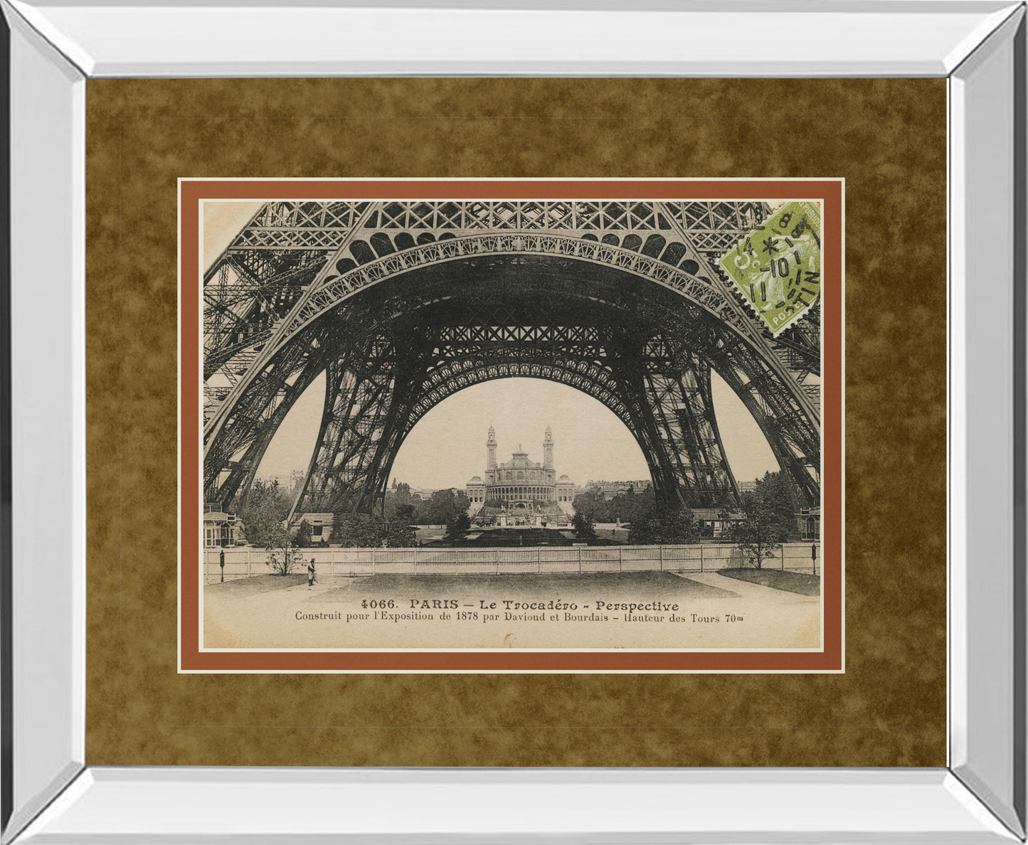 La Base De La Eifel By Wild Apple Studio - Mirror Framed Print Wall Art - Black