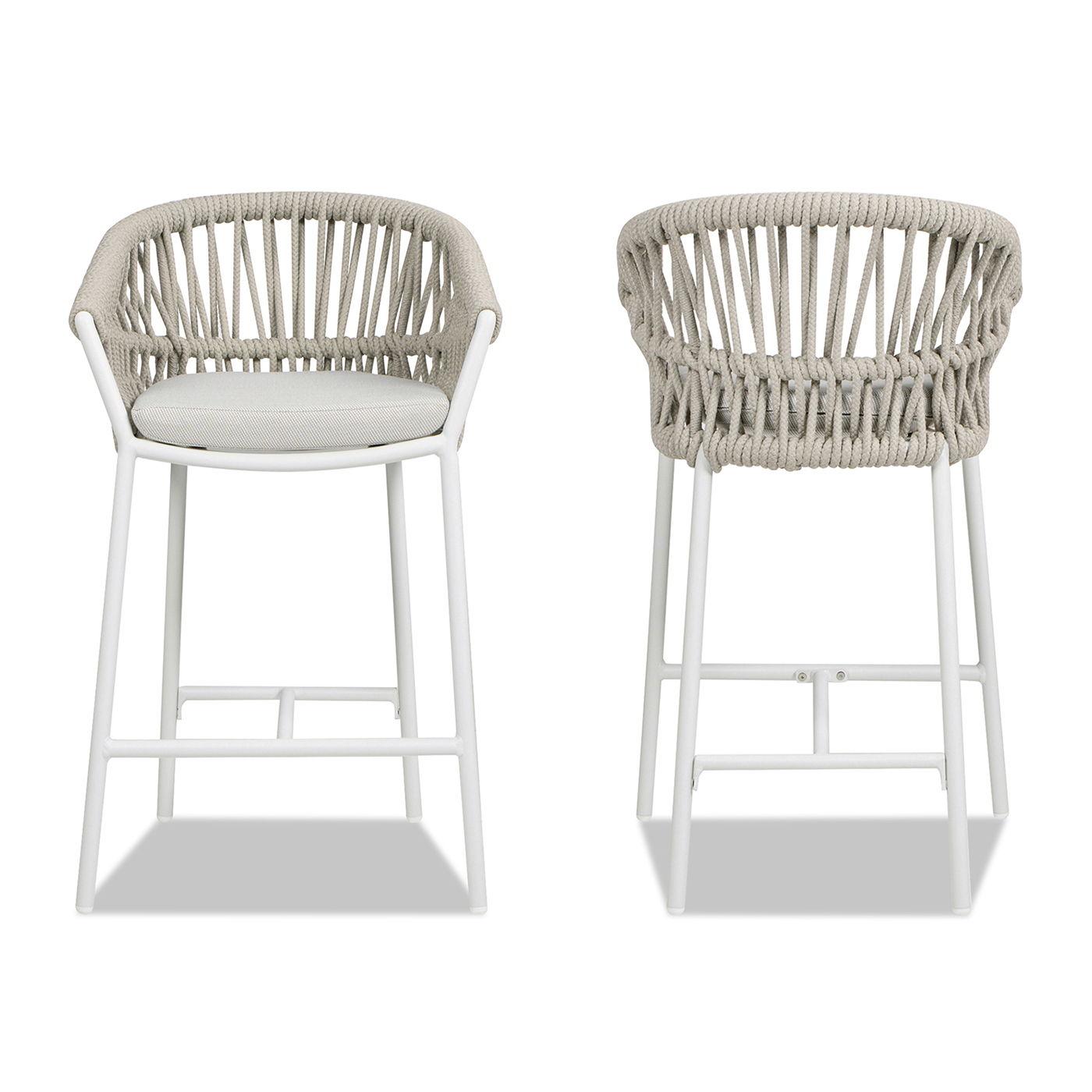 Maiden - Patio Counter Stool Sunproof Olefin (Set of 2) Jennifer Taylor Home