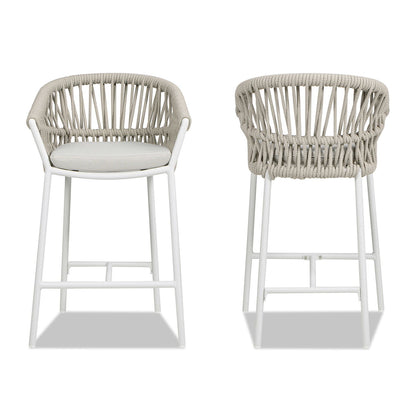 Maiden - Patio Counter Stool Sunproof Olefin (Set of 2) Jennifer Taylor Home