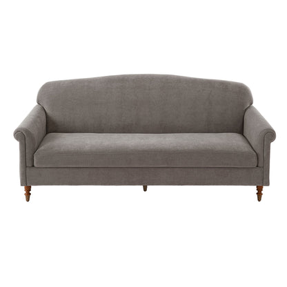 Loveseat Sofa With Rolled Arm For Living Room - Brown Noble House