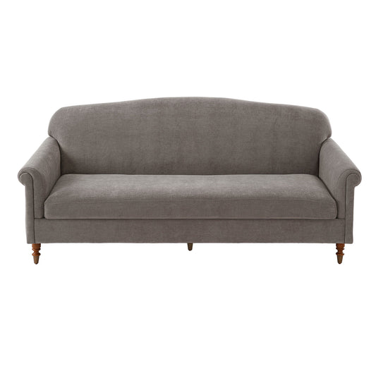 Loveseat Sofa With Rolled Arm For Living Room - Brown Noble House