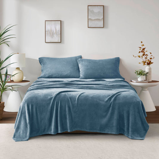 Queen Soloft Sheet Set - Blue True North by Sleep Philosophy