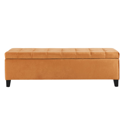 Wendover - Elegant Velvet Tufted Storage Bench With Lift-Up Top And Birch Wood Legs Noble House