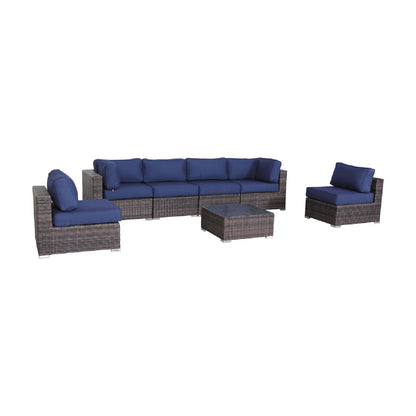 Seating Set With Cushions Handcrafted Wicker Design LSI Patio Furniture
