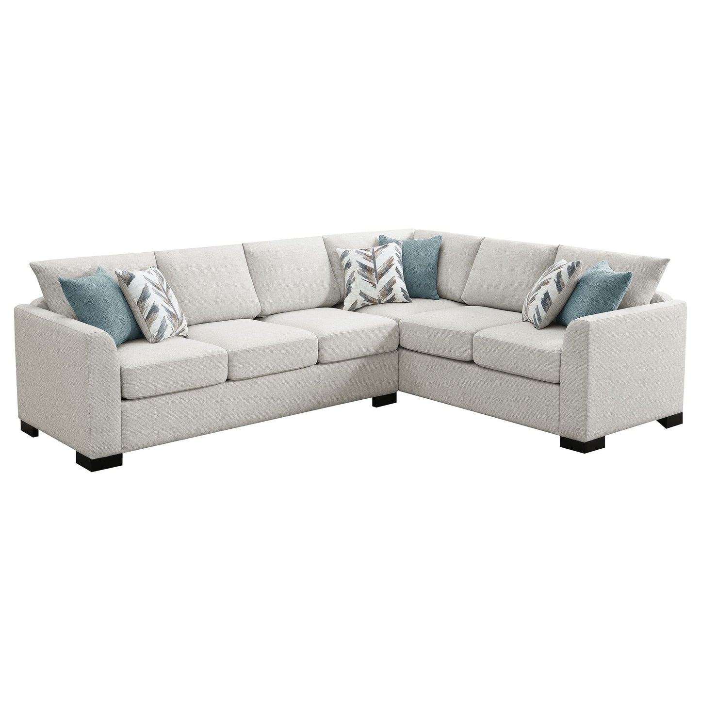 Radison - Upholstered Sectional Sofa With Hidden Sleeper - Greige Furniture Max