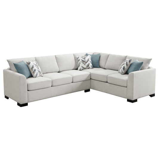 Radison - Upholstered Sectional Sofa With Hidden Sleeper - Greige Furniture Max
