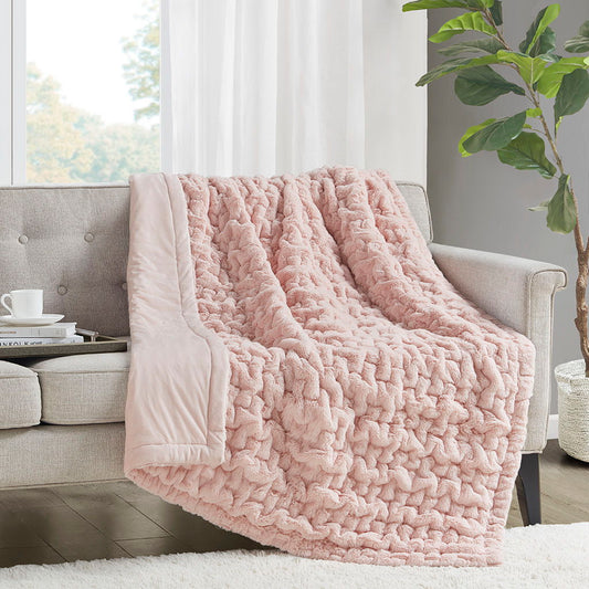 Ruched Throw - Blush Madison Park