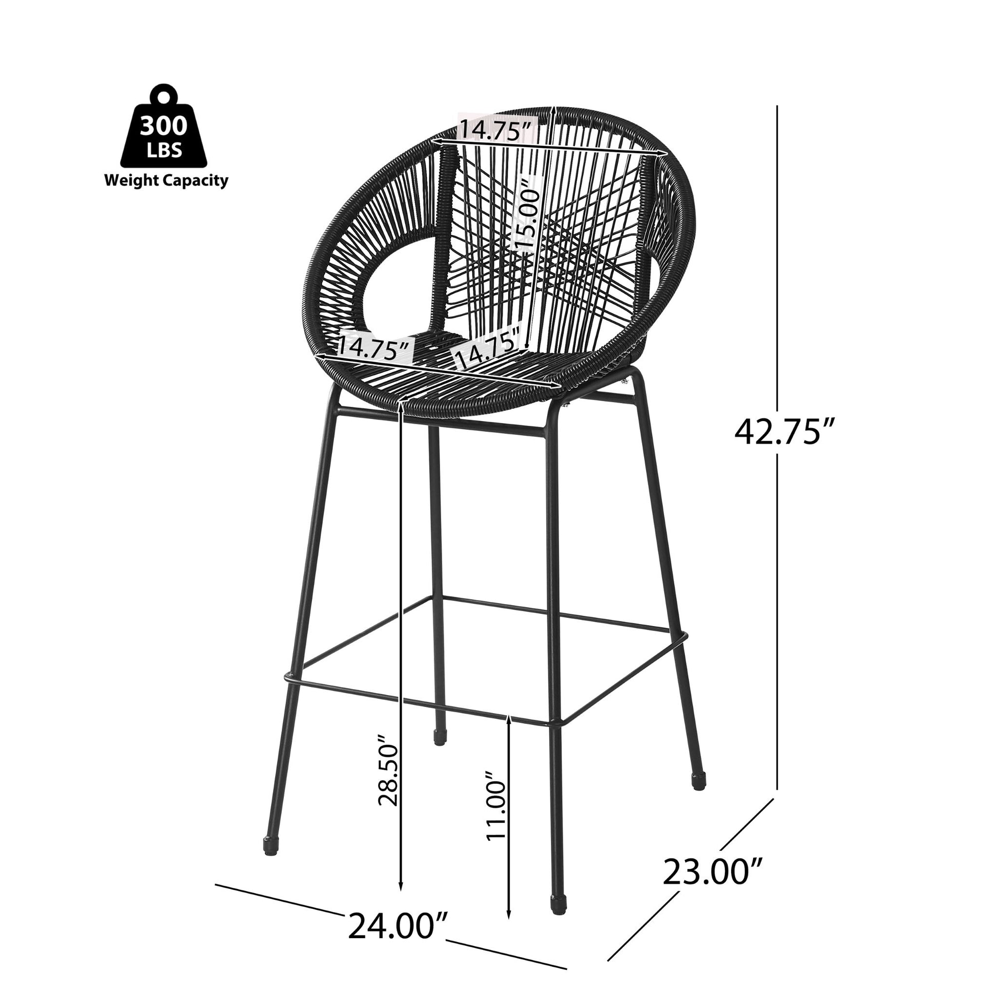 Ferrara - Outdoor Patio Barstool (Set of 2) Noble House