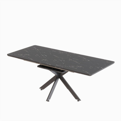 Modern Mid-Century Gray Dining Table Set With Extendable Design Home Essentials