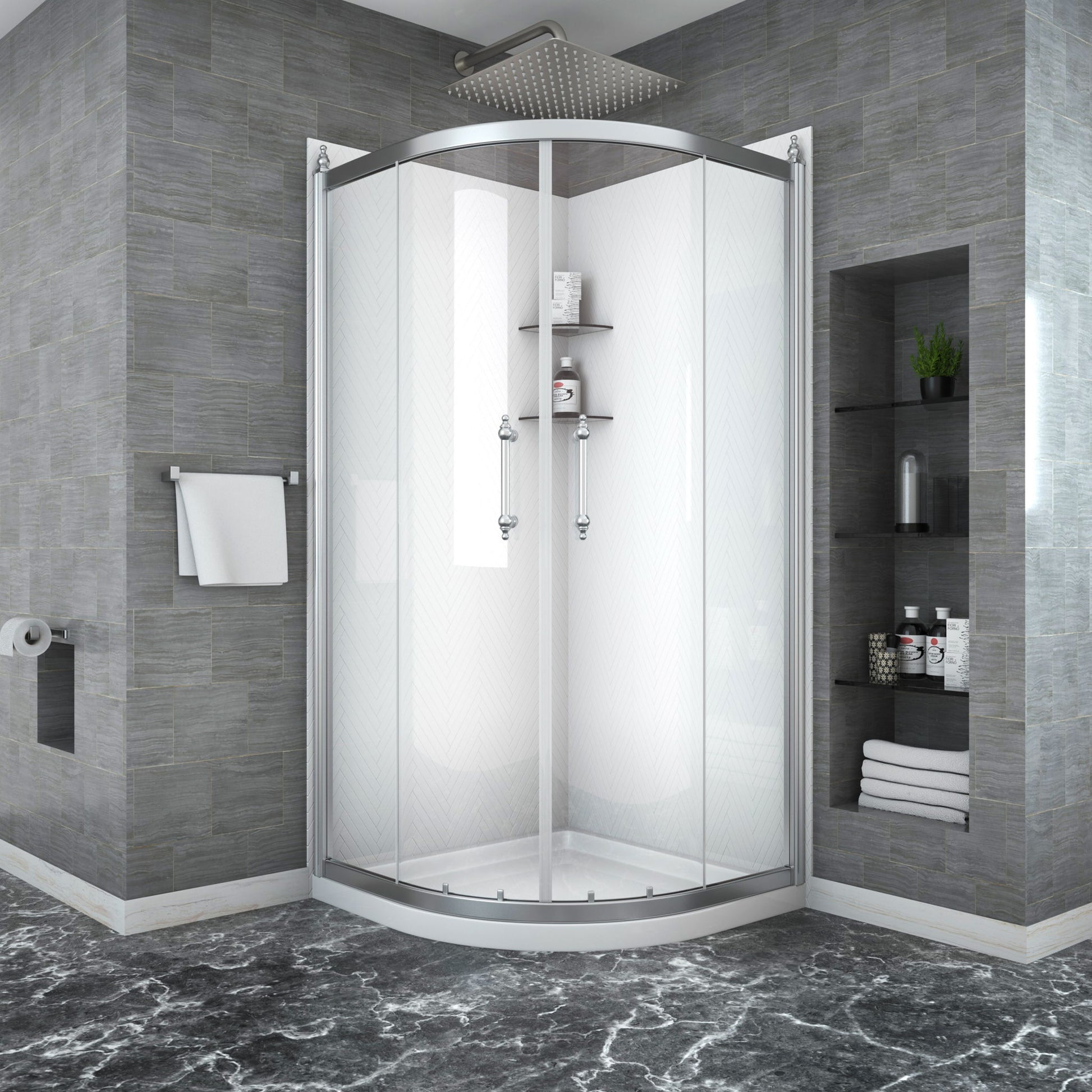 Framed Tub Shower Enclosure With Clear Tempered Glass Daily Nest