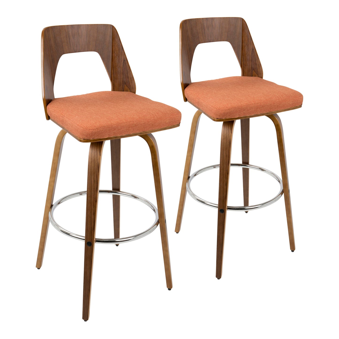 Trilogy - Mid Century Modern Barstool (Set of 2) Lumi Source