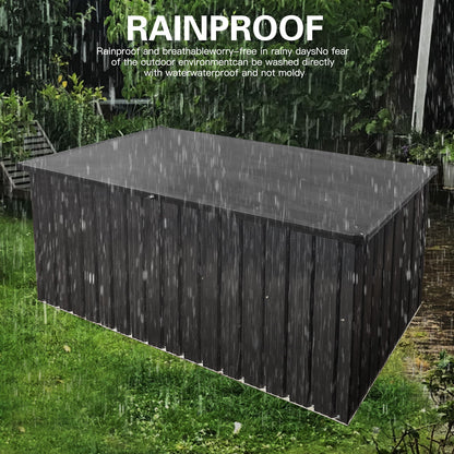 Out Door Metal Storage Box Store Medium - Black Home Essentials