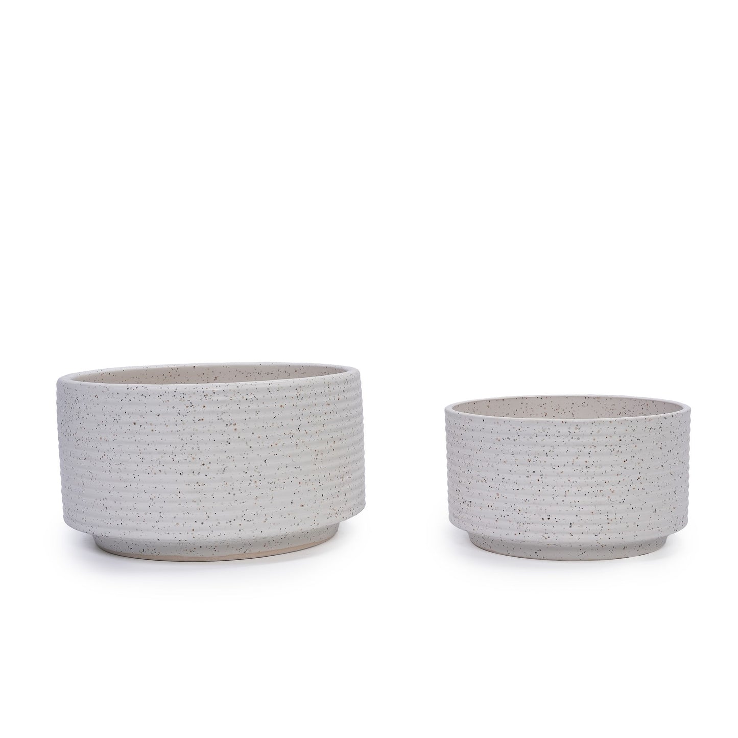 2 Pieces Flowerpot, Planter For Patio, Garden Or Windowsills - Milk White Daily Nest