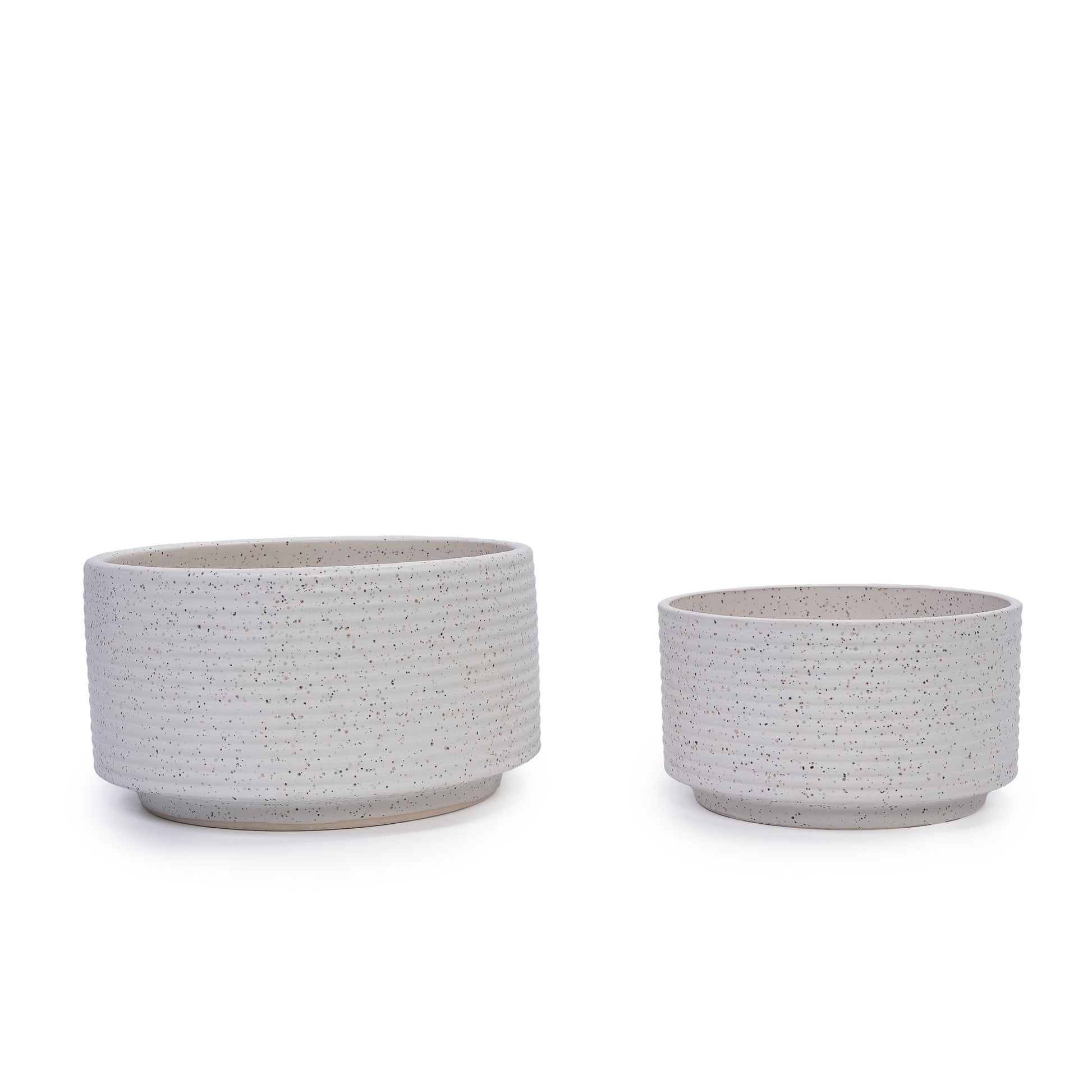 2 Pieces Flowerpot, Planter For Patio, Garden Or Windowsills - Milk White Daily Nest
