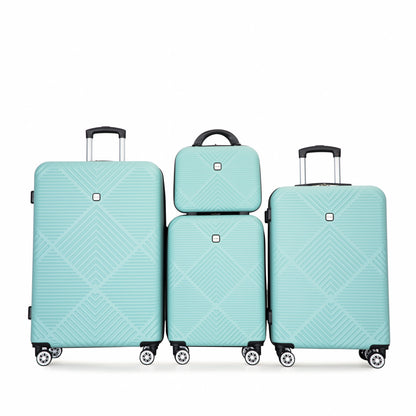 4 Piece Lightweight Suitcase, Makeup Box, Aircraft Wheels Daily Nest