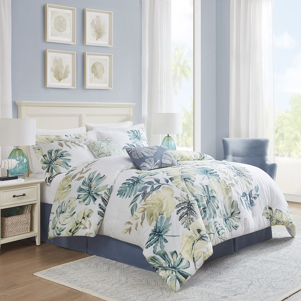 Lorelai - California King Printed 6 Piece Comforter Set - Multi Harbor House