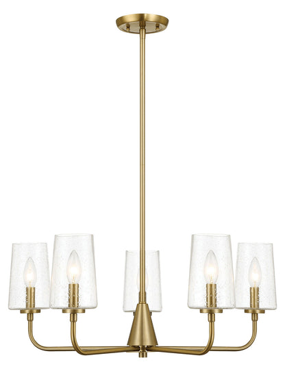 Dazzle - 5 Lights Chandelier With Clear Seeded Satin - Antique Brass / Clear / Gold Ashcroft Furniture