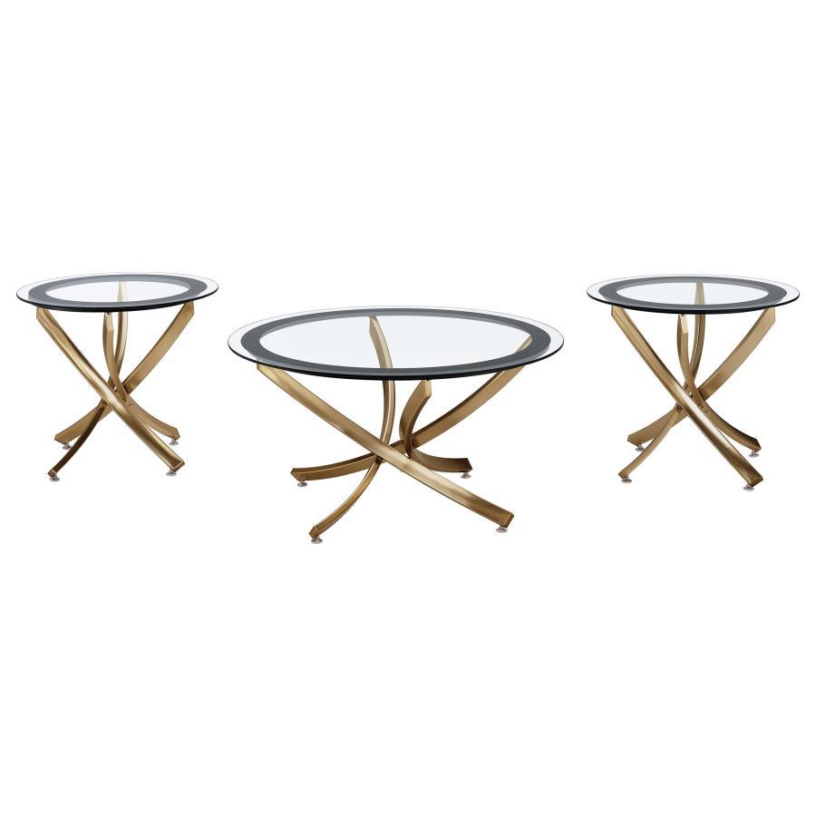Brooke - Round Coffee Table Set Coaster Fine Furniture