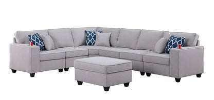 Cooper - Comfort Sectional Sofa With Ottomans And Cupholder Lilola Home