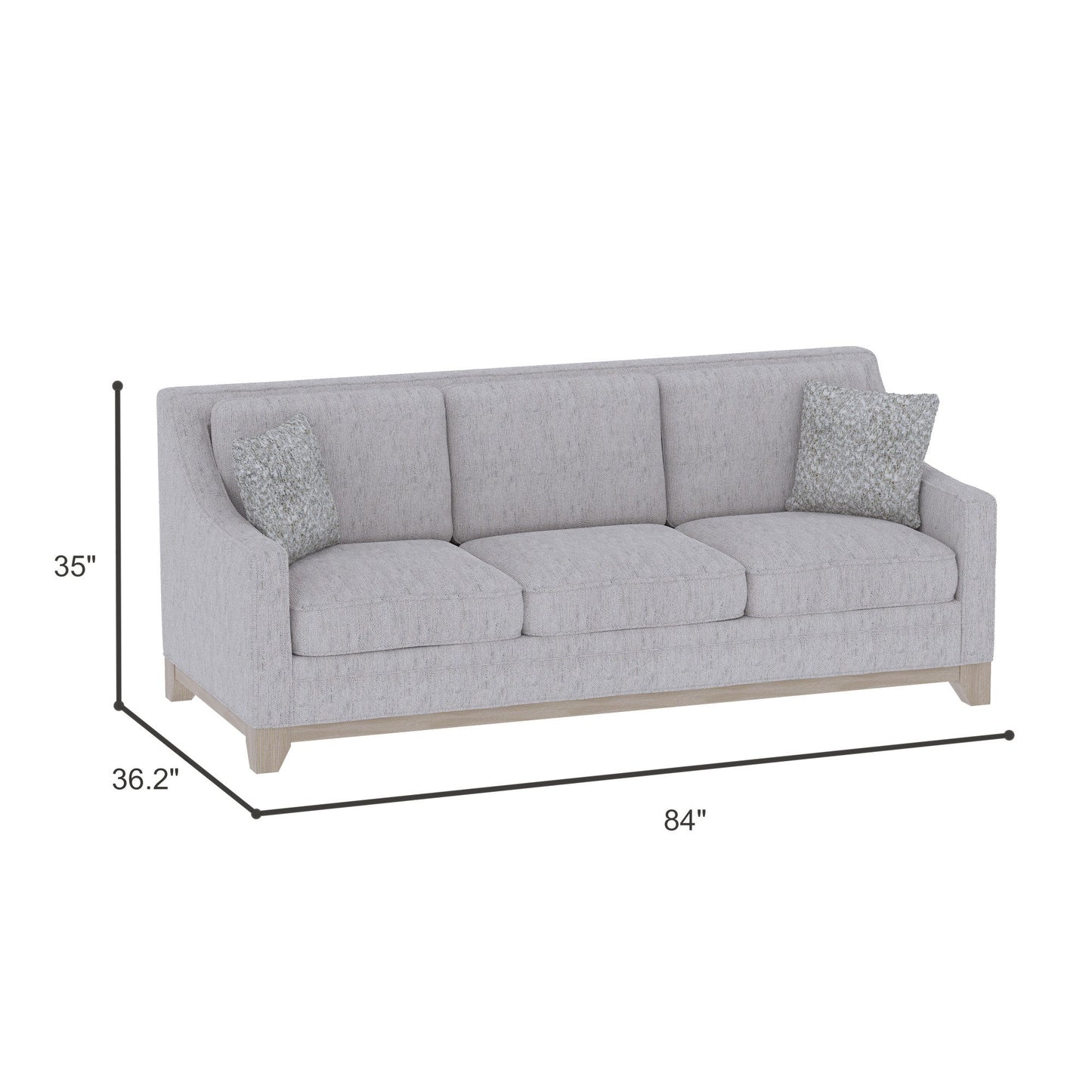 Sofa With Casual Accent - Gray Emerald Home