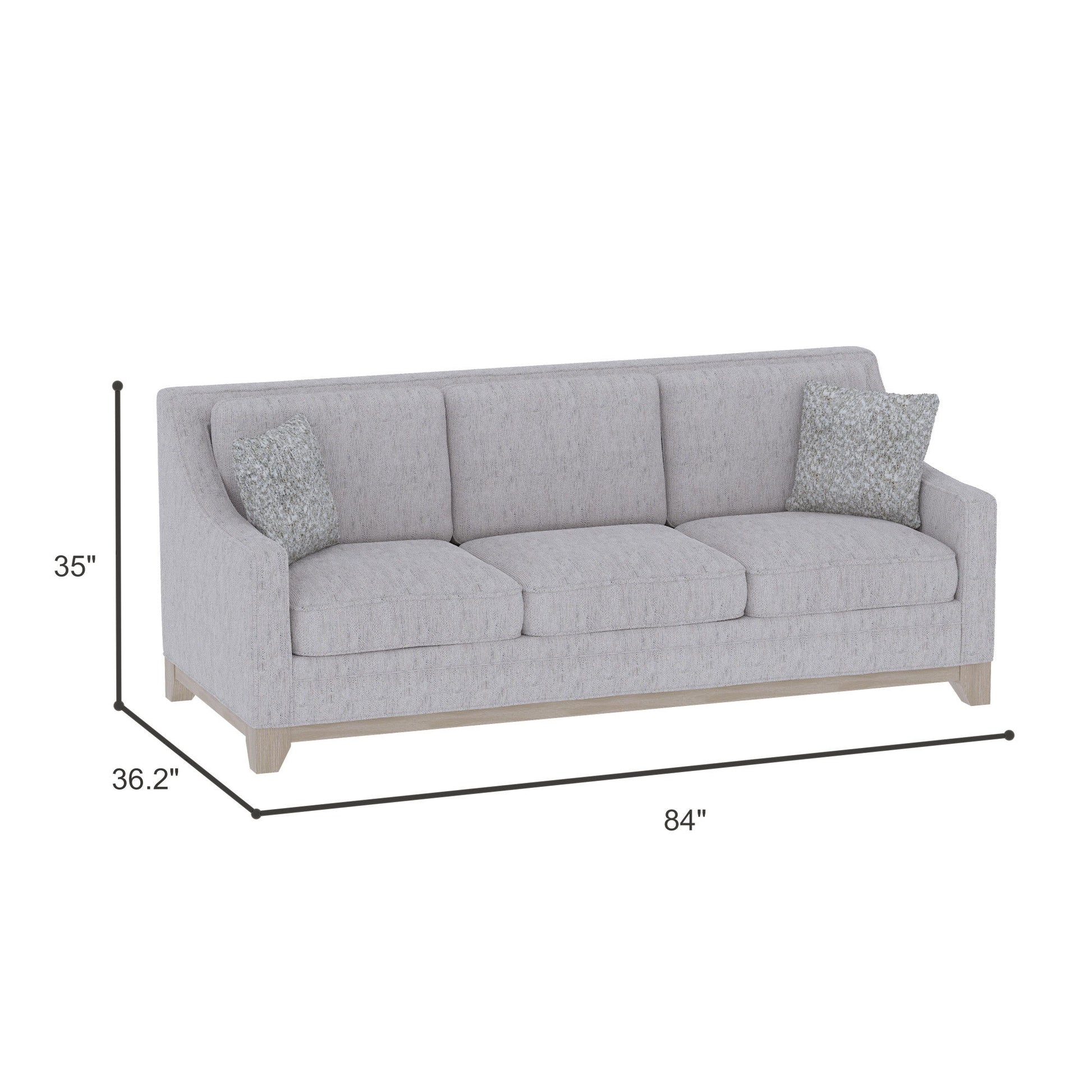 Sofa With Casual Accent - Gray Emerald Home