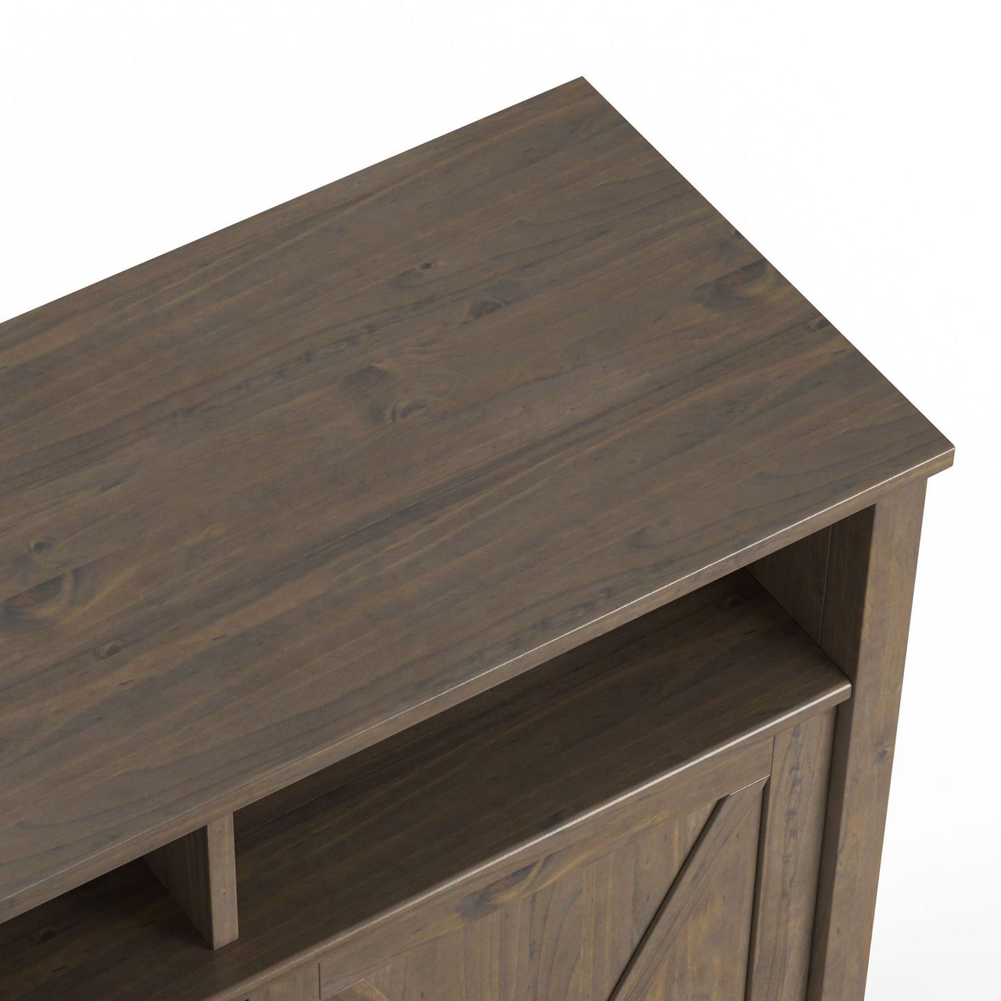 Ela - Medium Storage Cabinet - Smoky Brown Simpli-Home