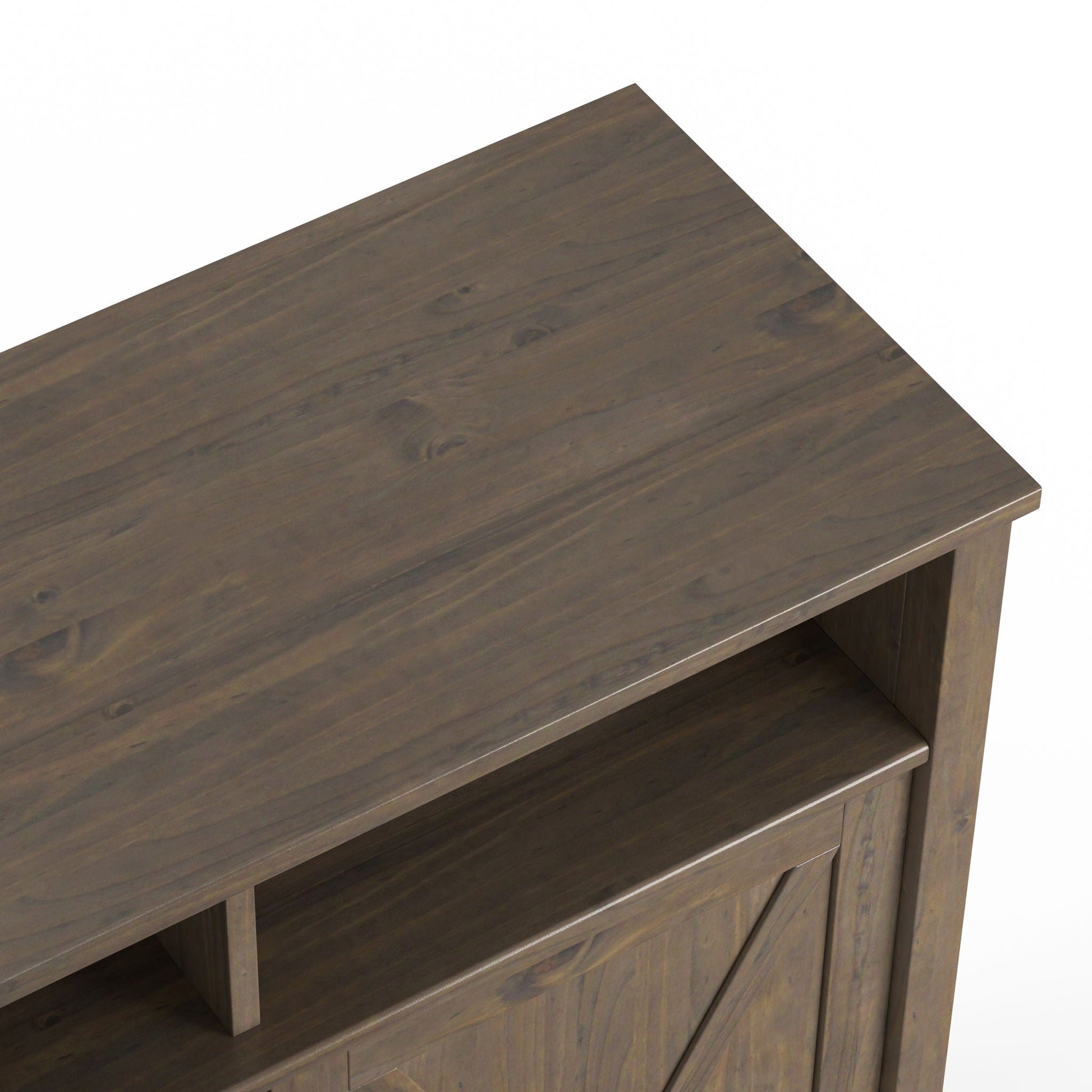Ela - Medium Storage Cabinet - Smoky Brown Simpli-Home