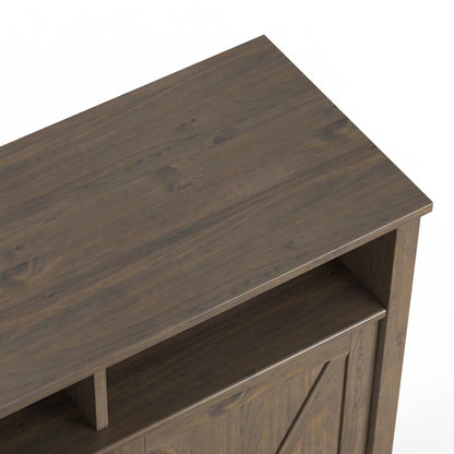 Ela - Medium Storage Cabinet - Smoky Brown Simpli-Home