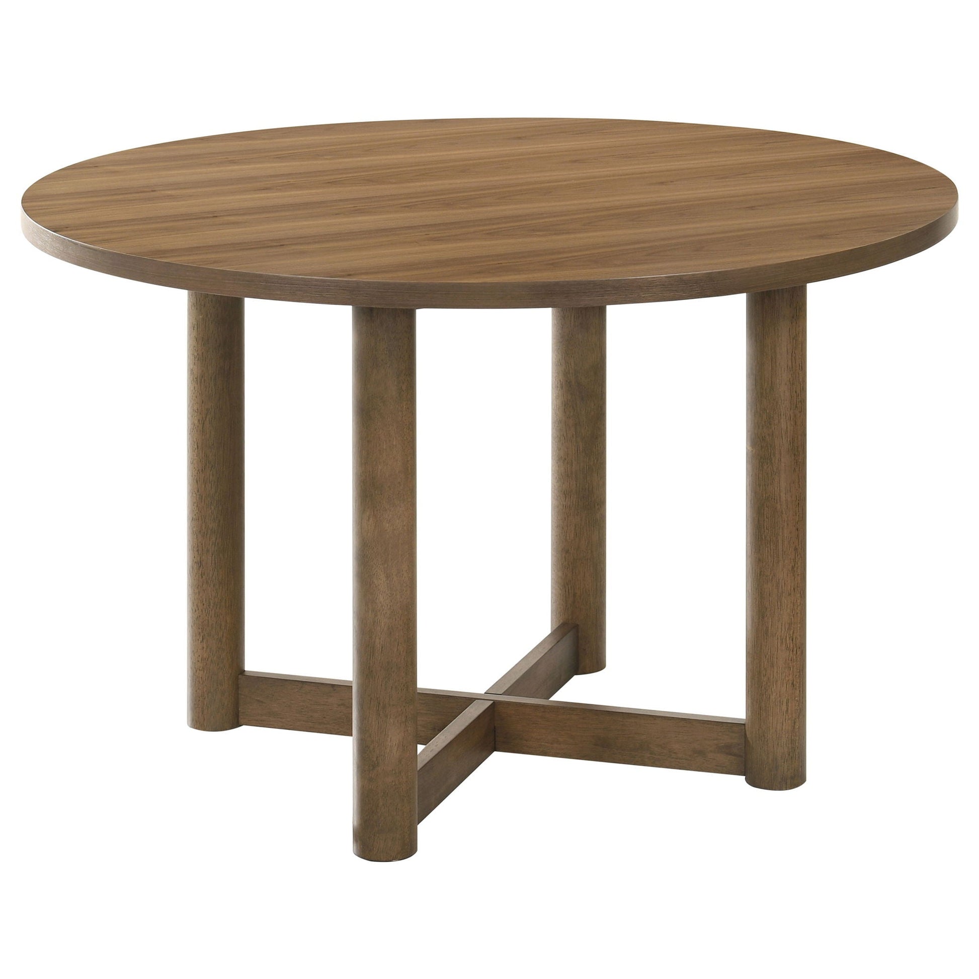 Crestmore - Round Wood Dining Table - Walnut Coaster Fine Furniture