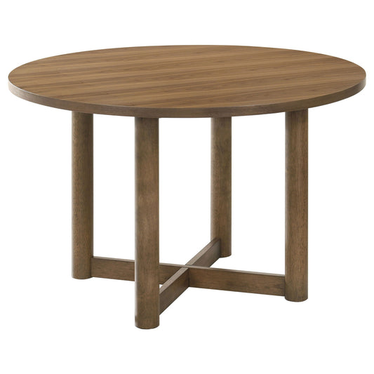 Crestmore - Round Wood Dining Table - Walnut Coaster Fine Furniture