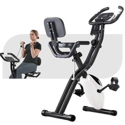 Exercise Bike Folding Stationary Bikes For Home With 16 Level Magnetic Resistance Daily Nest