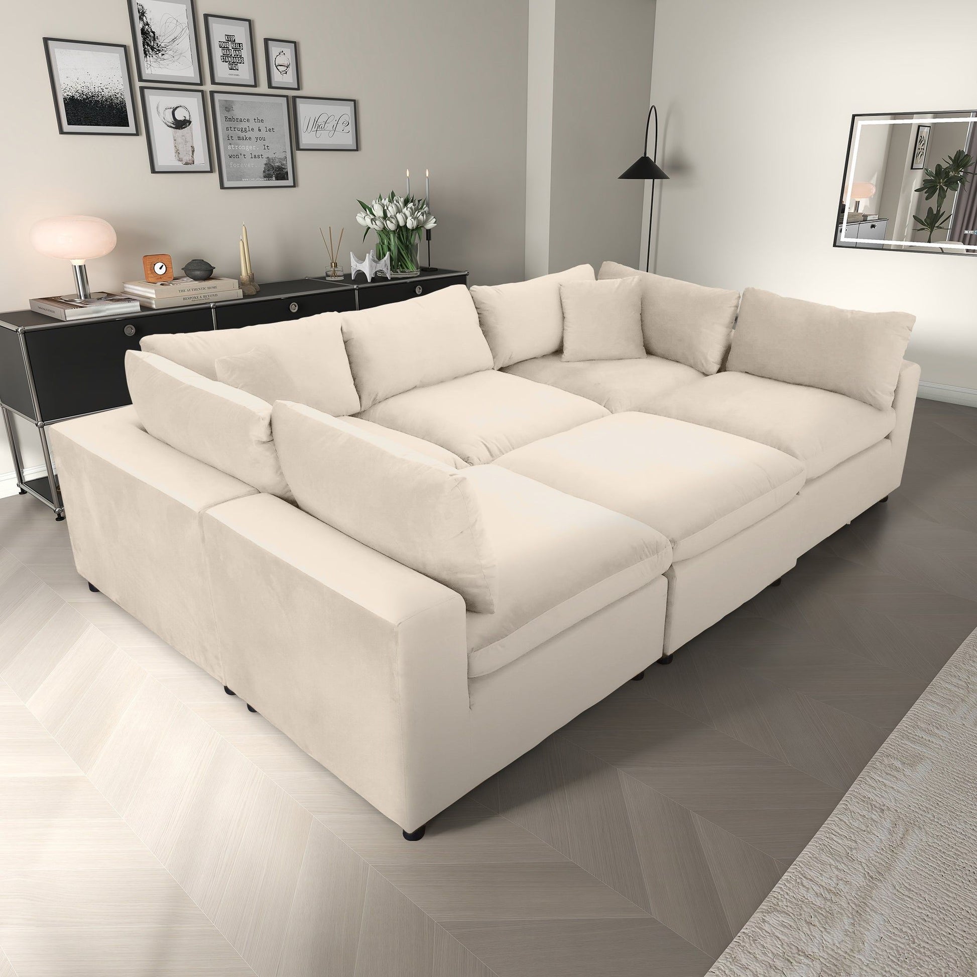 Hayward - Modular Sectional Sofa - Ivory Ashcroft Furniture