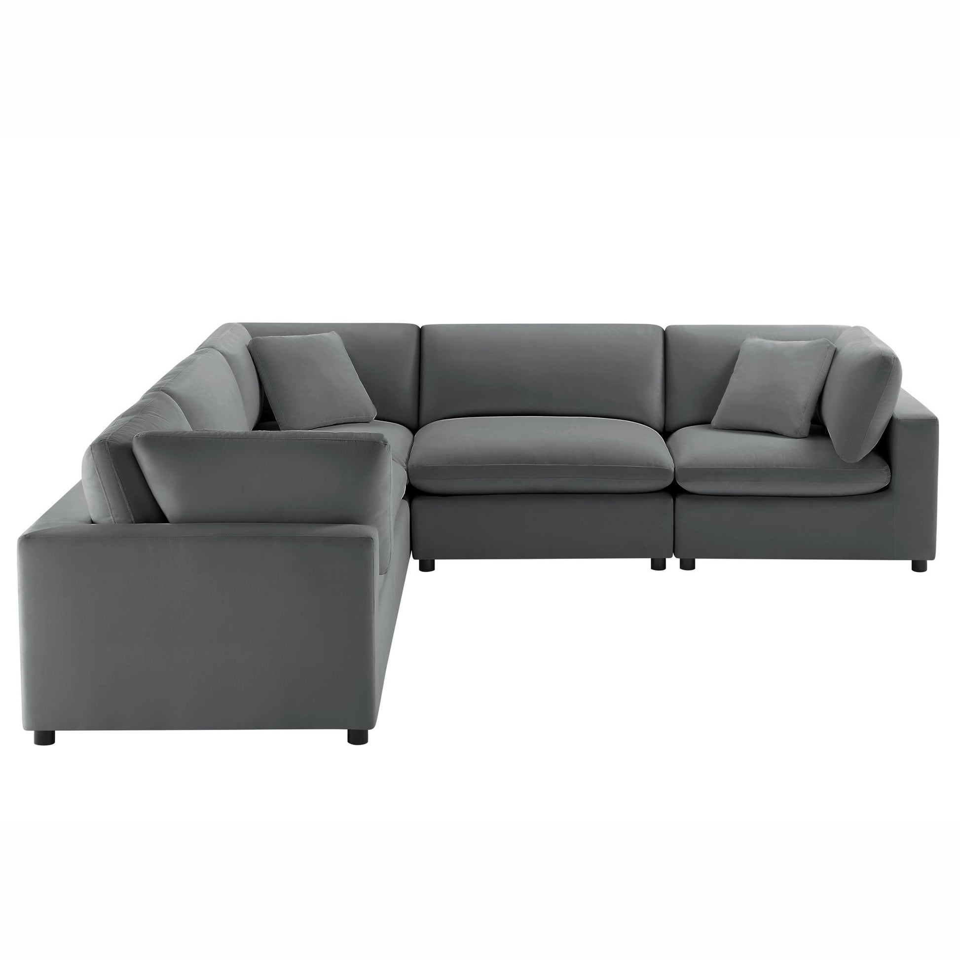 Caylie - Modular 5 Piece Sectional - Charcoal Home Essentials