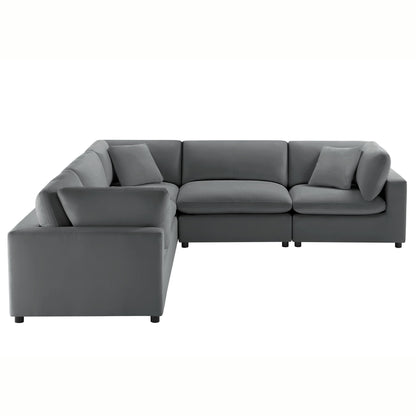 Caylie - Modular 5 Piece Sectional - Charcoal Home Essentials