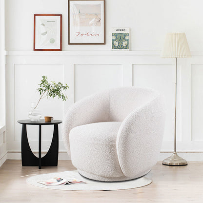 Swivel Accent Upholstered Barrel Chair Home Essentials