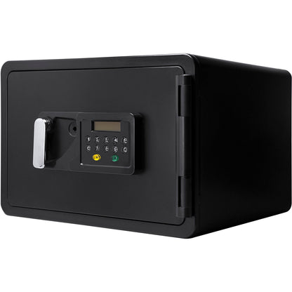 0.54 Cubic Ft Keypad Fireproof Security Safe - Black Daily Nest
