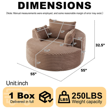 Modern Single Sofa With Backrest Pillow For Living Room Home Essentials